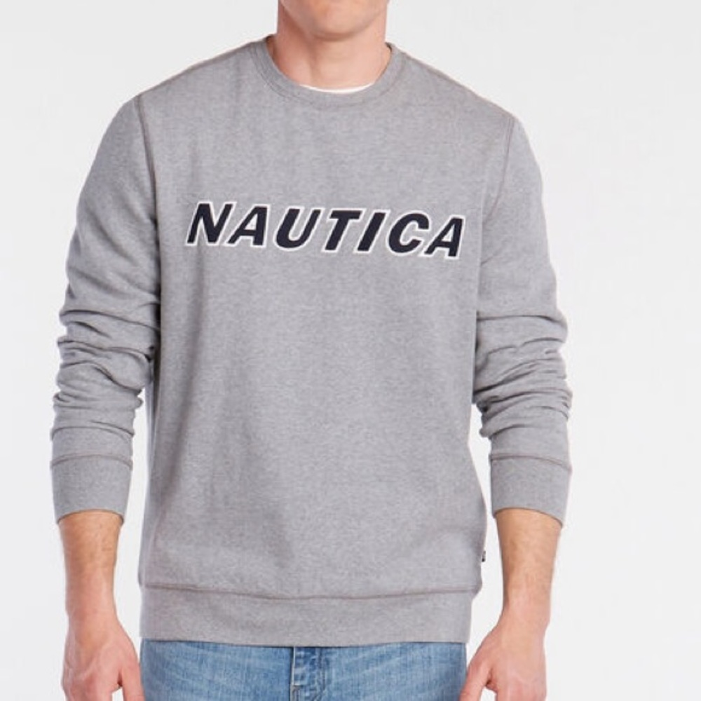 Nautica Sweatshirt Mens Grey Classic